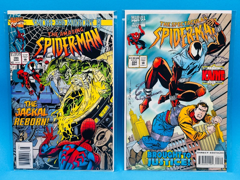 Photo 1 of 026177…2 Spider-Man comics in plastic sleeves 
