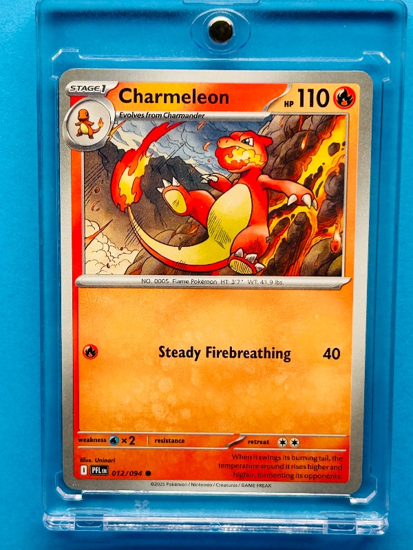 Photo 1 of 026184… Charmeleon Pokémon card in hard plastic case