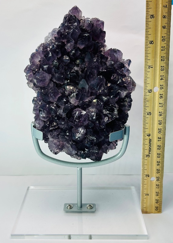 Photo 1 of 026192…huge 8” amethyst crystal on display stand