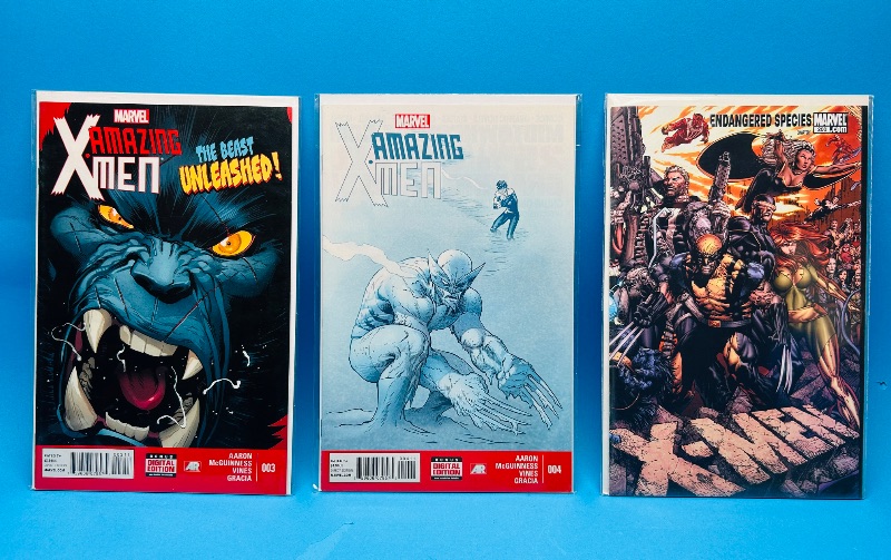 Photo 1 of 026219…3 X-men comics in plastic sleeves 