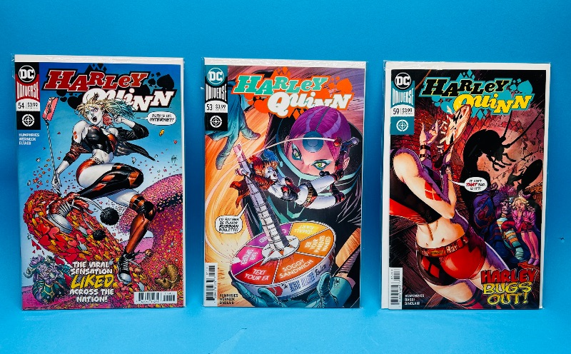 Photo 1 of 026222…3 Harley Quinn comics in plastic sleeves 