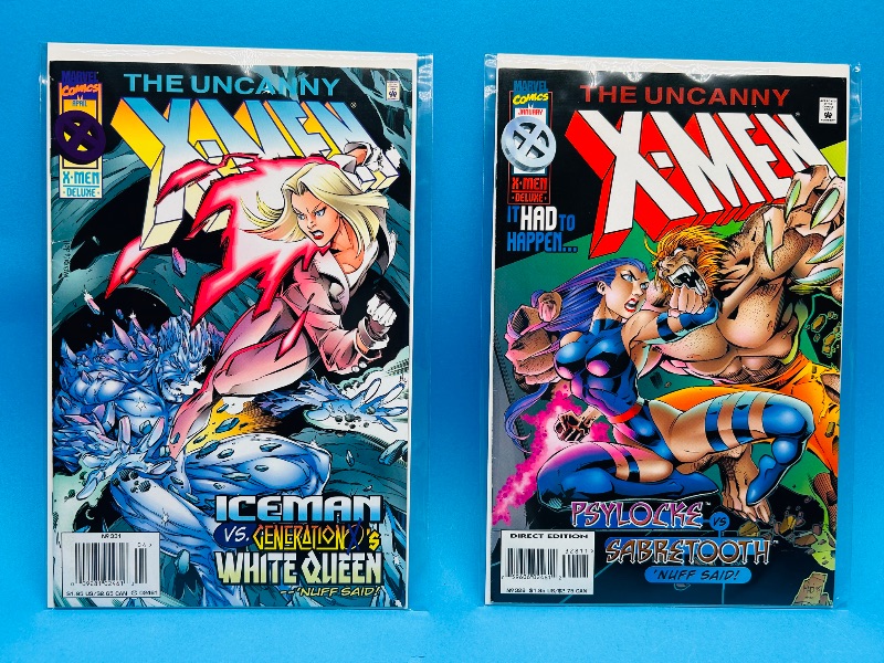 Photo 1 of 026229…2 X-men comics in plastic sleeves 
