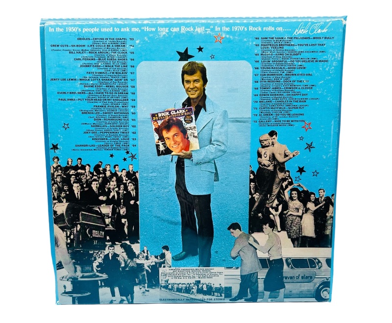 Photo 1 of 026335…Dick Clark 2-record set  33 RPM records in plastic sleeve- records and cover in great condition for age 