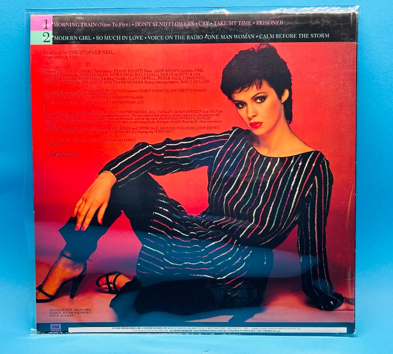 Photo 1 of 026338…Sheena Easton 33 RPM record in plastic sleeve- record and cover in great condition for age