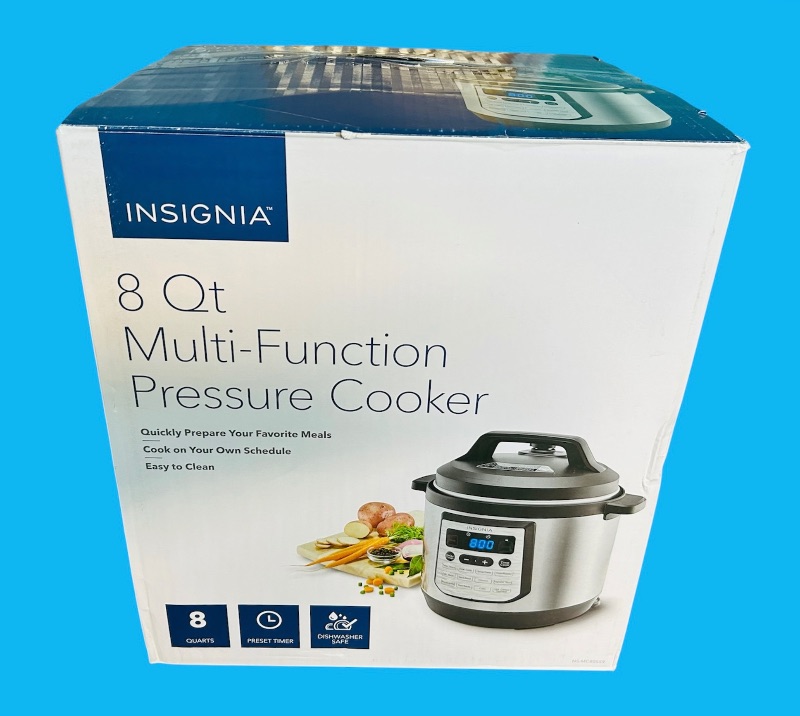 Photo 1 of 026351… Insignia 8 qt. Multifunction pressure cooker -stainless steel 