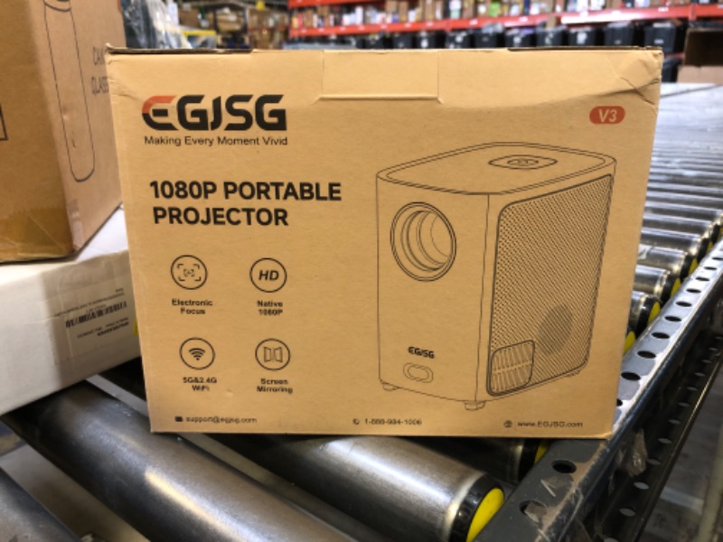 Photo 1 of [One-Button Focus] Projector with WiFi and Bluetooth, 4K Outdoor Projector with Carry Bag, Portable Movie Projector with Zoom Function, Home Theater Projector for Phone/TV Stick/PC