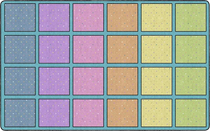 Photo 1 of Flagship Carpets Schoolgirl Style Daisies on Black Criss-Cross Applesauce Educational Area Rug for Kids Room, Children's Classroom, Play Carpet for Teaching and Playroom, 7'6" x 12', Seats 32