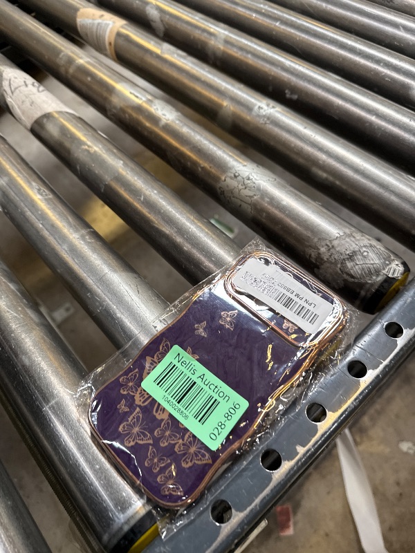 Photo 1 of ZTOFERA for iPhone 15 Pro Max Case for Girl Women, Cute Curly Wave Frame with Luxury Plating Butterfly Pattern, Soft TPU Shockproof Raised Lens Protection Phone Case for iPhone 15 Pro Max,Dark Purple
