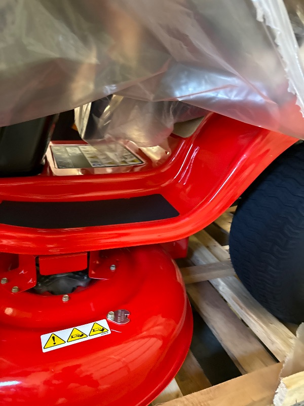 Photo 1 of Craftsman 42" Gas Riding Lawn Mower with 17.5 HP* Briggs and Stratton Single-Cylinder Engine, Gas Lawn Tractor with 7-Speed Transmission, Red/Black