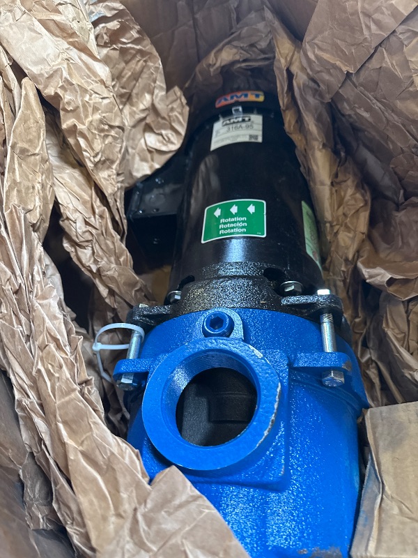 Photo 1 of AMT Pump 316A-95 Sewage & Trash Pump, Cast Iron, 3 HP, 3 Phase, 230-460V, Curve A, 2" NPT Female Suction & Discharge Ports
