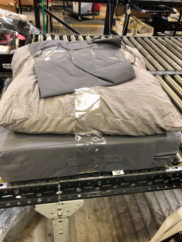 Photo 1 of IPYNBAP Outdoor Cushions for Patio Furniture,Outdoor Seat Cushion Set 24 x 24 x 5.75 Inch,Waterproof & Fade Resistant Outdoor Chair Cushions,Deep Patio Chair Cushion with Removable Cover,Dark Grey