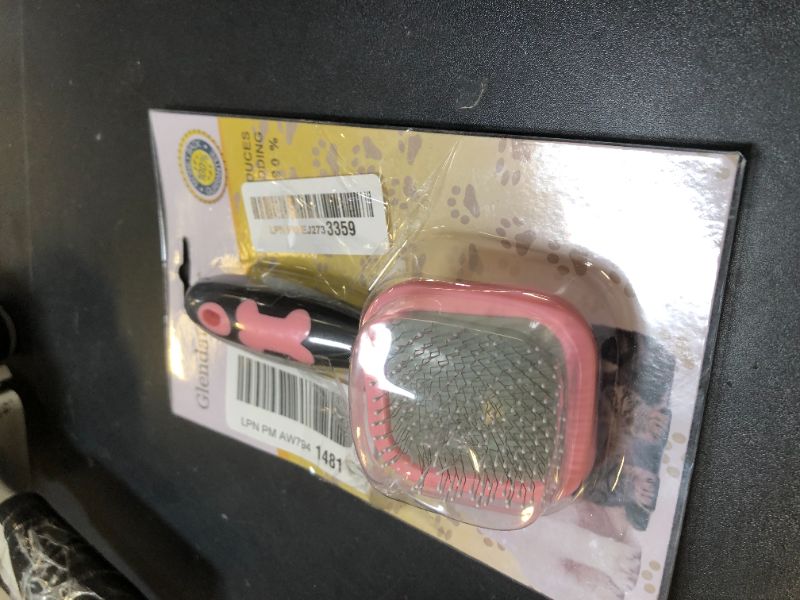 Photo 1 of Glendan Dog & Cat Grooming Brush - Slicker Shedding Tools (Pink) 

