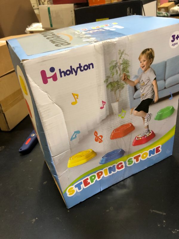 Photo 1 of Holyton Music Light Up Stepping Stones for Kids, 5-Pack Sensory Balance Stones, Non-Slip Toddler Stepping Toys for Ages 3-8, Ideal for Sensory Training & Great Gift for Indoor & Outdoor Play