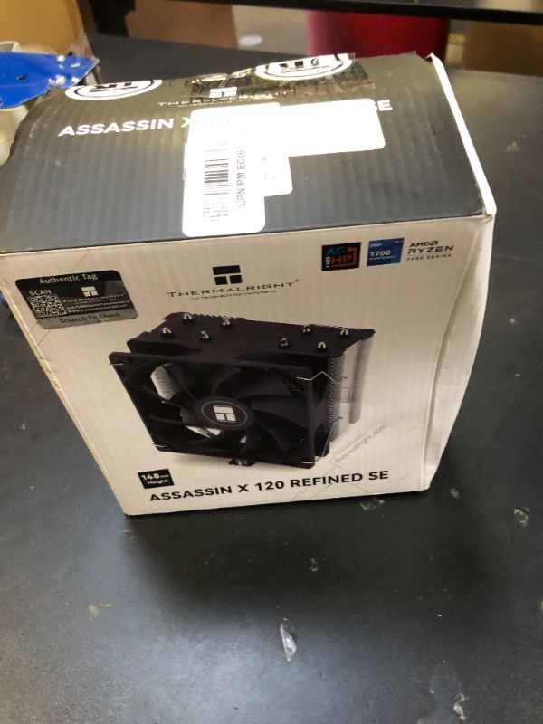 Photo 1 of Thermalright Assassin X120 Refined SE CPU Air Cooler, 4 Heat Pipes, TL-C12C PWM Fan, Aluminium Heatsink Cover, AGHP Technology, for AMD AM4/AM5/Intel LGA 1150/1151/1155/1200/1700/1851(AX120 R SE)