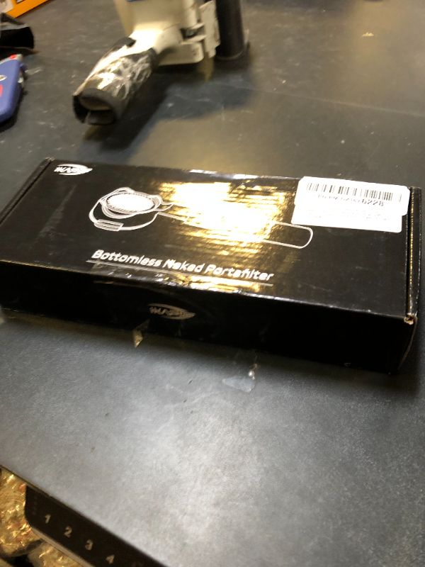 Photo 1 of IKAPE 54mm Bottomless Naked Portafilter Black, Suitable for 54mm Breville Barista Series BES870/880 Machine & Solis Barista Machines (Included 18g Capacity Filter Basket)