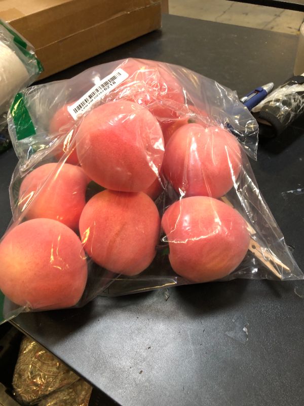Photo 1 of JEDFORE Fake Fruit Home House Kitchen Party Decoration Simulation Artificial Lifelike Peach 10pcs Set