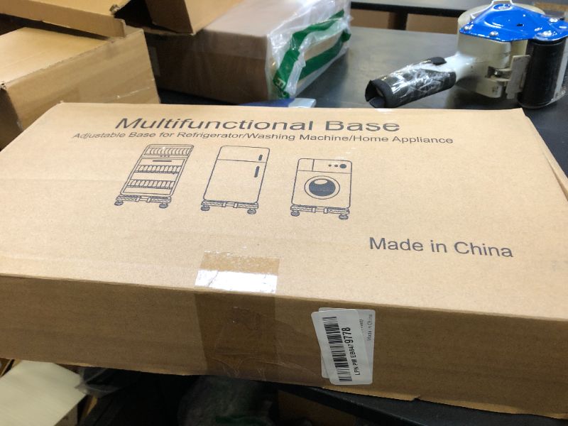 Photo 1 of Adjustable Fridge Stand- Refrigerator Stand-Mini Fridge Stand- Washing Machine-Washer Stand-Strong Feet for Fridge- Mobile Base Stand with 4 Strong Feet Multi-Functional Base (4 Feet)