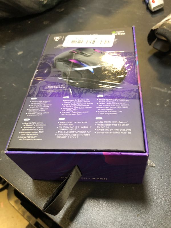 Photo 1 of Turtle Beach Kone II Air – Wireless Ergonomic RGB Gaming Mouse, 350-Hr Battery, 26K DPI Optical Sensor, 100M Click Optical Switches, 21 Customizable Inputs, 4D Free-Spin Scroll Wheel – Ash Black