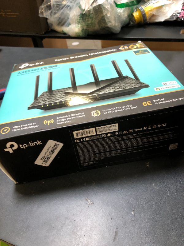 Photo 1 of TP-Link AXE5400 Tri-Band WiFi 6E Router (Archer AXE75)- Gigabit Wireless Internet Router, ax Router for Gaming, VPN Router, OneMesh, WPA3, Black