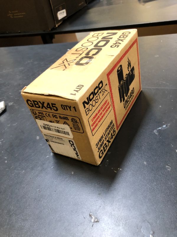 Photo 1 of NOCO Boost X GBX45: 1250A UltraSafe Jump Starter – 12V Lithium Battery Booster Pack, Portable Jump Box, Power Bank & Jumper Cables - for 6.5L Gas and 4.0L Diesel Engines