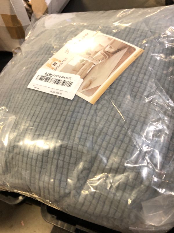 Photo 1 of H.VERSAILTEX Stretch Sofa Covers for 3 Cushion Couch Covers Sofa Slipcovers for Living Room Feature Thick Checked Jacquard Fabric with Elastic Bottom, Sofa Large - Grey