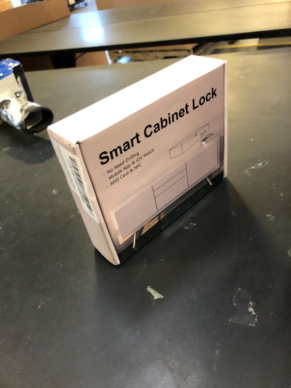 Photo 1 of Cabinet Lock RFID Card NFC eLinkSmart Slim Hidden Double-Layer Drawer Lock for Child Safety Cupboard Liquor File Kitchen Pantry Furniture eSmartLock App No Drilling Black