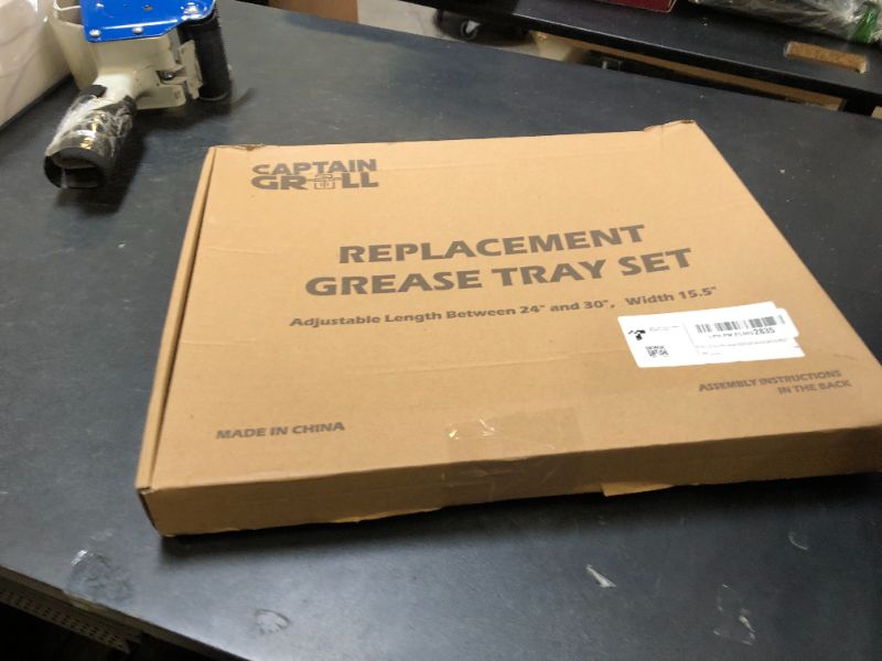 Photo 1 of Grease Tray with Catch Pan - Dyna Glo Grill Replacement Parts, Universal Drip Pan for 4/5 Burner Gas Grill Models from Dyna Glo, Nexgrill, Expert Grill, Kenmore, BHG and More (24"-30")