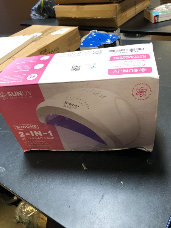Photo 1 of SUNUV UV LED Nail Lamp, Gel Light for Nail Polish UV Dryer with 3 Timers SUNone White