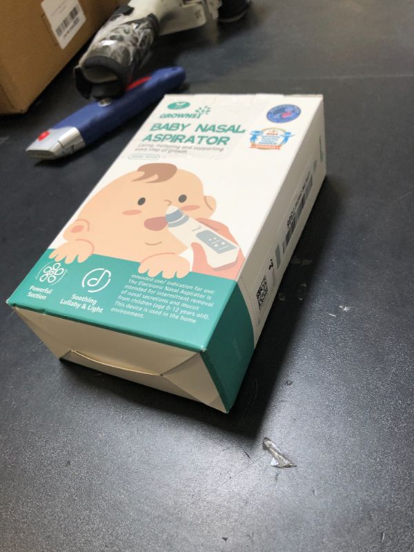 Photo 1 of GROWNSY Nasal Aspirator for Baby, Electric Baby Nose Sucker with Larger Suction Chamber and More Powerful Suction, Automatic Nose Cleaner with Music and Light Soothing Function