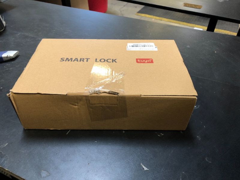 Photo 1 of Fingerprint Door Lock with 2 Lever Handles - Keyless Entry Smart Deadbolt,Electronic Keypad Lock with Auto Lock,Bluetooth,APP Control,Digital Code,Password,Key,Front Door Handle Set,Easy Installation