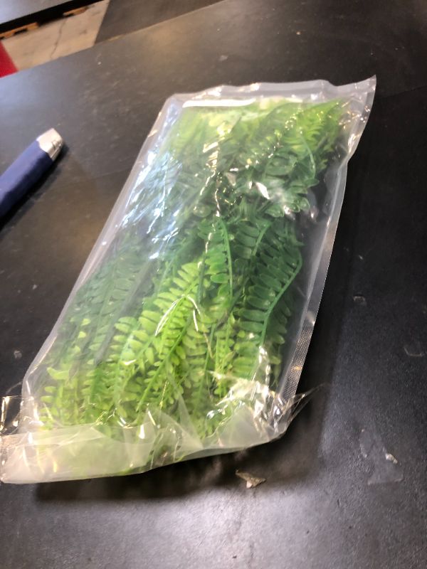 Photo 1 of MAQIHAN 6 PCS Fake Fern - Artificial Ferns for Outdoors Faux Ferns for Outdoor Planter Large Outdoor Patio Decor Boston Fern Artificial Plants Faux Greenery Outdoor Porch Decor
