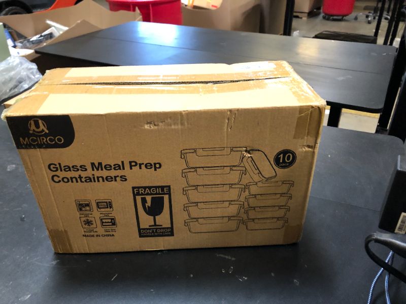 Photo 1 of [10-Pack] Glass Meal Prep Containers with Lids, MCIRCO Food Storage Containers with Snap Locking Lids, Airtight Lunch Containers, Microwave, Oven, Freezer and Dishwasher