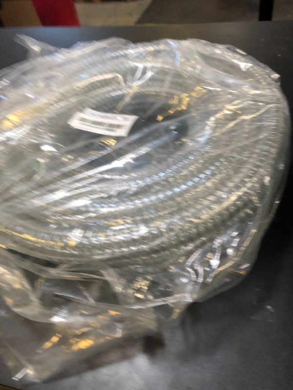 Photo 1 of DAVCO 3/4" ID x 25 ft PVC Reinforced Tubing With Spiral Steel Wire, High Pressure Flexible Vinyl Hose Heavy Duty Clear Suction Tube,Non-Toxic, Vacuum Dust Collection Pipe