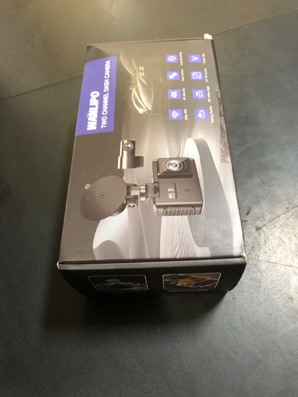Photo 1 of Dash Cam Front and Rear: 4K Dual Channel Dash Cam - 5GHz WiFi, Dash Camera for Cars with 64GB Card, 2.0" IPS Screen, App Control, G-Sensor, Loop Recording, 170° Wide Angle, Night Vision, Parking Mode
