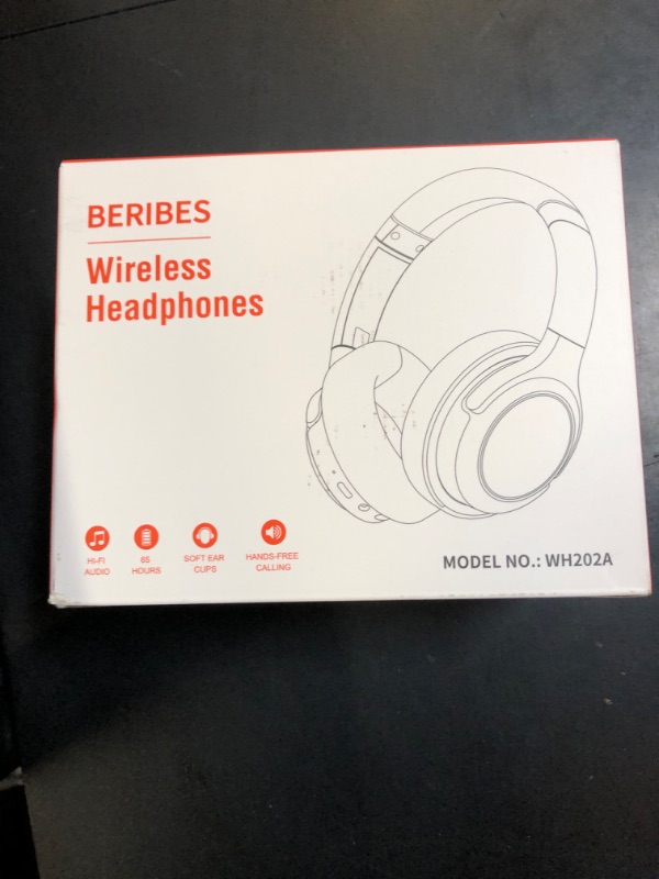 Photo 1 of BERIBES Bluetooth Headphones Over Ear, 65H Playtime and 6 EQ Music Modes Wireless Headphones with Microphone, HiFi Stereo Foldable Lightweight Headset, Deep Bass for Home Office Cellphone PC Ect.