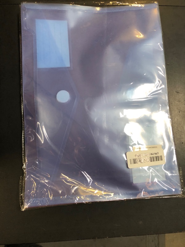 Photo 1 of 10 Pack Plastic File Folders with Label Pockets - US Letter & A4 Size Clear Document Envelopes, Assorted Color Poly Organizers for Office School Supplies