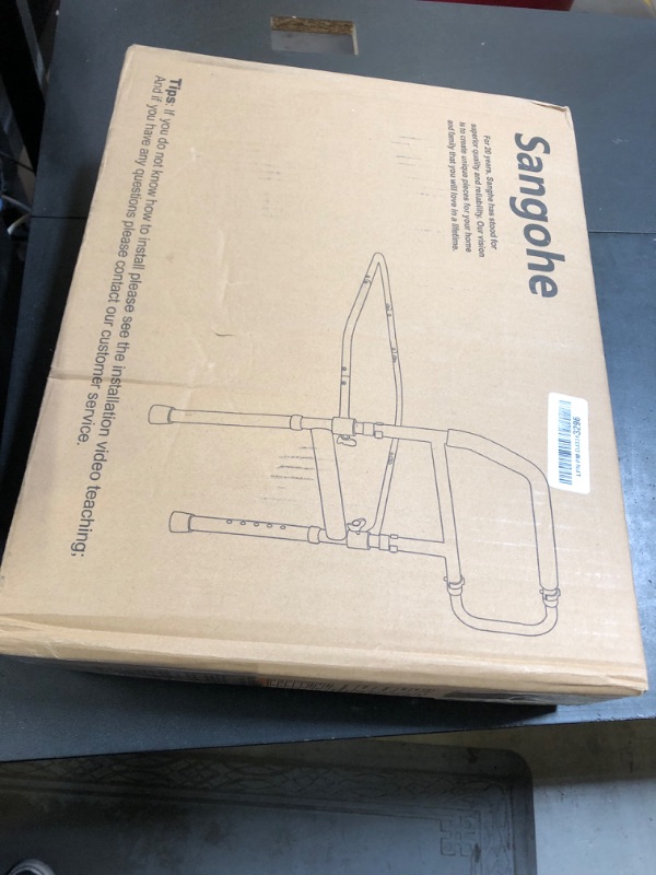 Photo 1 of Sangohe Bed Rail for Elderly, Bed Assist Grab Bar Handle with Storage Pocket, Safety Bed Rails for Elderly Adults Getting in & Out of Bed at Home and Dorm - Fit King, Queen, Full, Twin