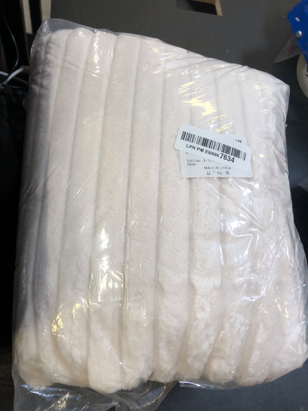 Photo 1 of HAOMAIJIA Waterproof Couch Cover for Dogs Washable,Fuzzy Pet Couch Covers for Sofa,Thick Soft Dog Bed Cover Non-Slip Couch Covers for 3 Cushion Couch Sofa Pet Friendly (Off White, 35" x 82")