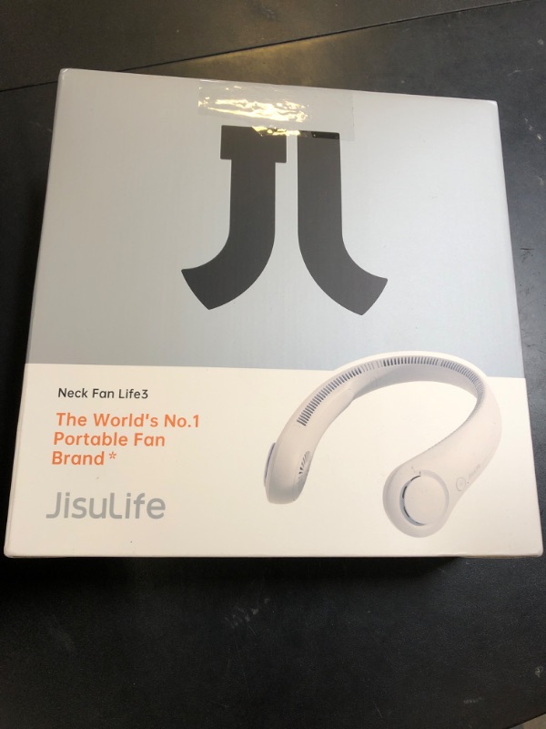 Photo 1 of JISULIFE Portable Neck Fan, Hands-Free Bladeless, 5 Speeds, 4000 mAh Battery Operated Wearable Personal Fan, Twistable, Rechargeable, Gift for Women Men-Grey
