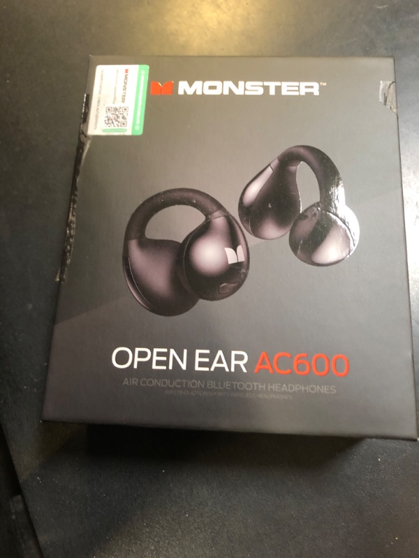 Photo 1 of Monster Open Ear AC600 Headphones, Bluetooth 5.4 Wireless Earbuds with HiFi Stereo, Clip-On Earbuds with ENC Clear Call, 21H Playtime, Touch Control, IPX6 Waterproof Wireless Headphones for Sport