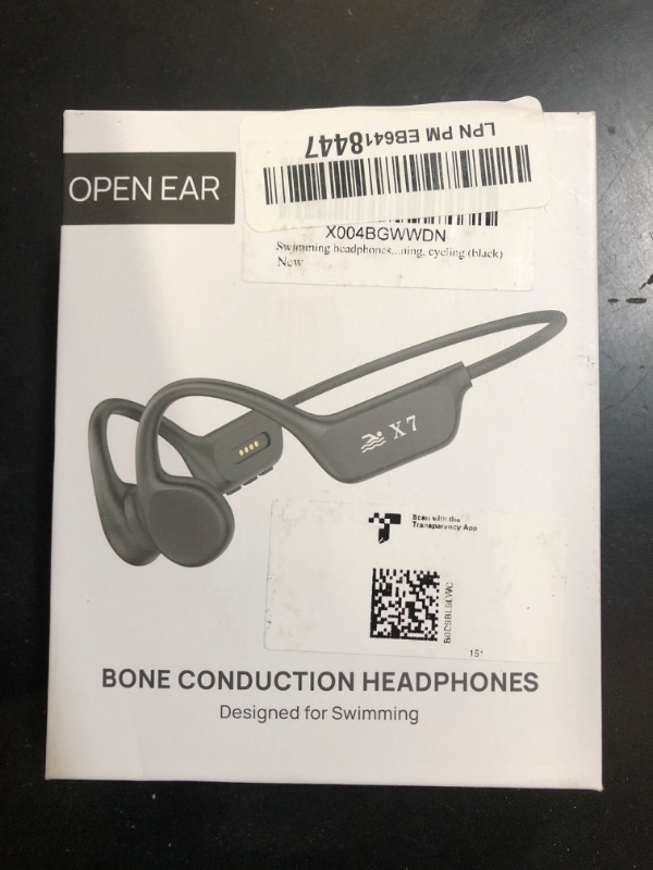 Photo 1 of Swimming headphones-bone conduction headphones, IP68 waterproof built-in MP3 player 32G memory, underwater swimming headphone, wireless open Earphones Bluetooth 5.3, for running, cycling (black)