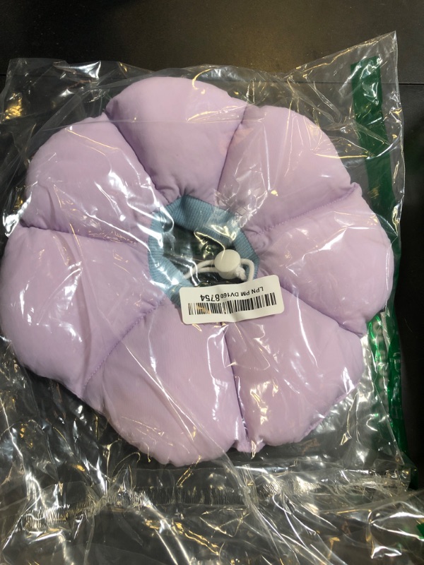 Photo 1 of Cat Cone Collar,Cute Waterproof Cat Recovery Collar,Anti-Bite Lick Wound Healing Safety Elizabethan e Collar for Cats,Purple Flower All-Season Style…
