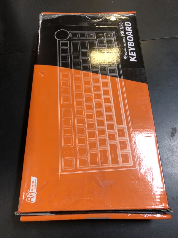 Photo 1 of RK ROYAL KLUDGE N80 Low Profile Mechanical Keyboard w/Smart Display Screen & Knob, 75% Top Mount 3-Modes Wireless Mechanical Keyboard, Software Support, Massive Battery, 80 Keys, Tactile Brown Switch