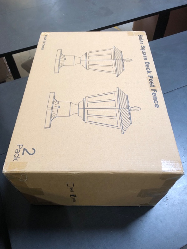 Photo 1 of Solar Lamp Post Light Outdoor - 3000K Warm White, IP45 Waterproof Post Solar Lights for Garden Yard Landscape, Outside Decorative Lamp(2PK)