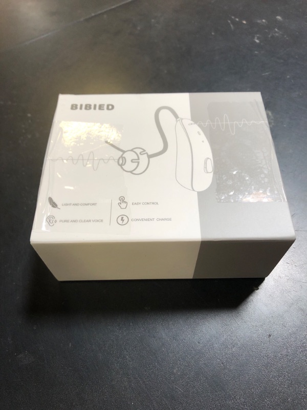 Photo 1 of BIBIED OTC Hearing Aids – Rechargeable Hearing Aids for Seniors & Adult with Smart Noise Reduction, Superior Sound, Self-Fit, Nearly Invisible, for Mild to Moderate Hearing Loss (Grey)