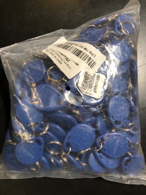 Photo 1 of 100 PCS 125KHz Key Fob Proximity ID Card Token Tag Keypad Card,Blue Keychains Proximity Card Key for for Door Entry,Access Control(ID Card) (ID Card)