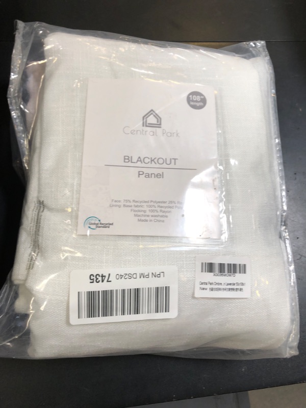 Photo 1 of Ombre Full Blackout Curtain Panels Linen Texture Noise Reducing Triple Weave Farmhouse Bedroom Drapes 108 Inches Long 100 Room Darkening Window Treatment Set, Cream White to Lavender, 50" Wx108 Lx1
