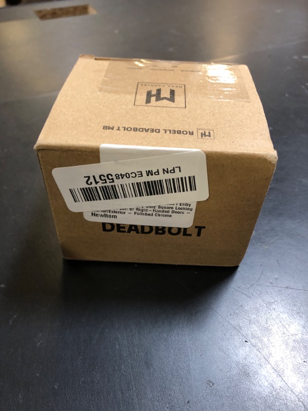 View 2 of Mega Handles - SUANA Deadbolt I Entry Deadbolt Lock - Heavy Duty Square Locking Deadbolt for Left or Right-Handed Doors - Interior/Exterior - Polished Chrome