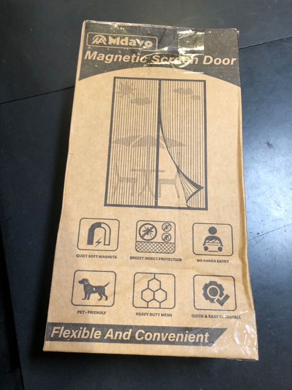 Photo 1 of Magnetic Screen Door, Keep Bugs Out, Pet & Kid Friendly?Works with Front Doors, Sliding Doors,Fit Door Size 29 x 80 Inches White