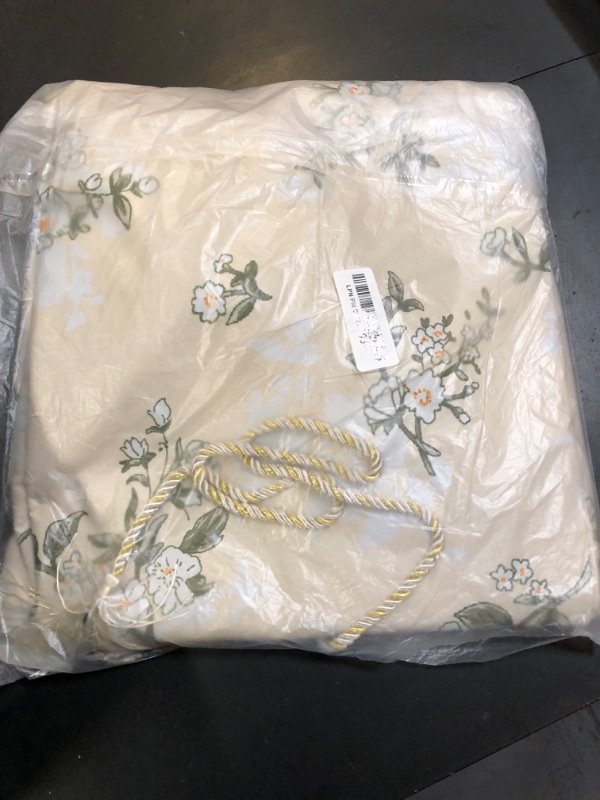 Photo 1 of jinchan Floral Curtains Lined Linen Blend Curtain for Living Room 96 Inch Length Sage Green Farmhouse Flower Patterned Curtain French Country Curtains Drapes Back Tab Rod Pocket 2 Panels